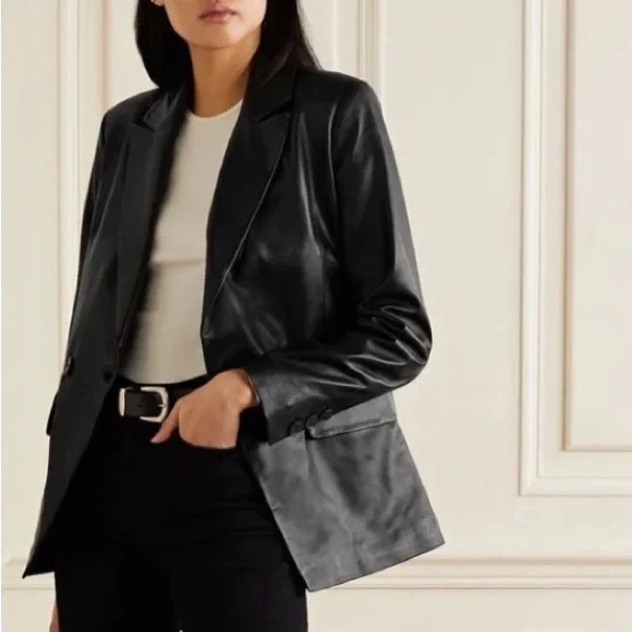 Anine Bing leather blazer - Picture 1 of 10